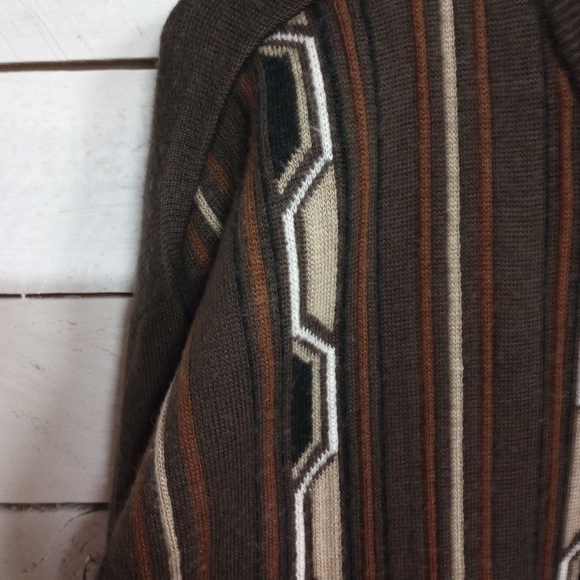 Vintage Inserch 90s Textured Grandpa Sweater Men's Size 2XL Cosby Textured Knit - Picture 4 of 8